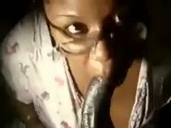 My stone-hard knob is engulfed by a fat, black landlady.